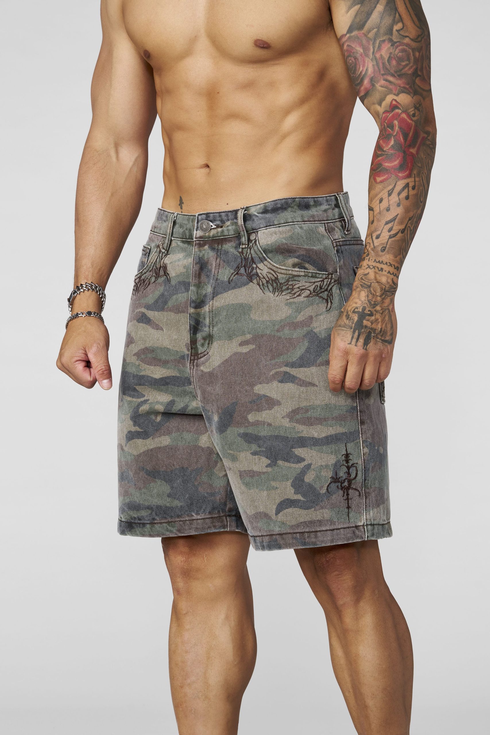 1025 - Phantom Embroidery Jorts - Image 8