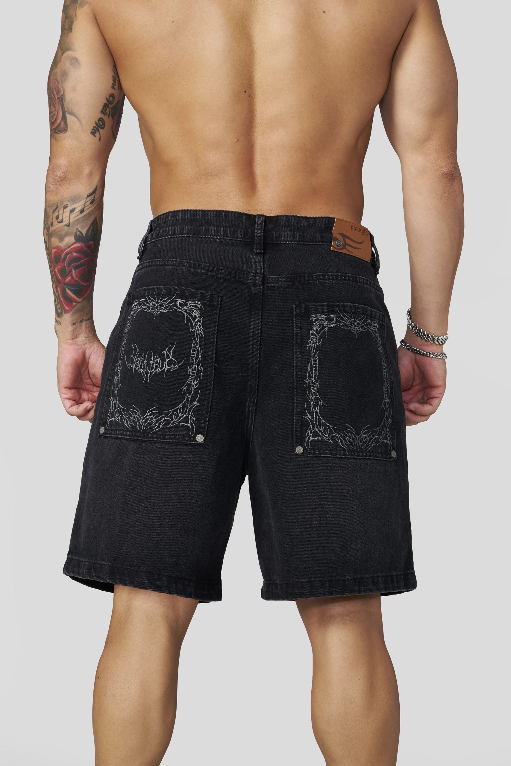 1025 - Phantom Embroidery Jorts - Image 2