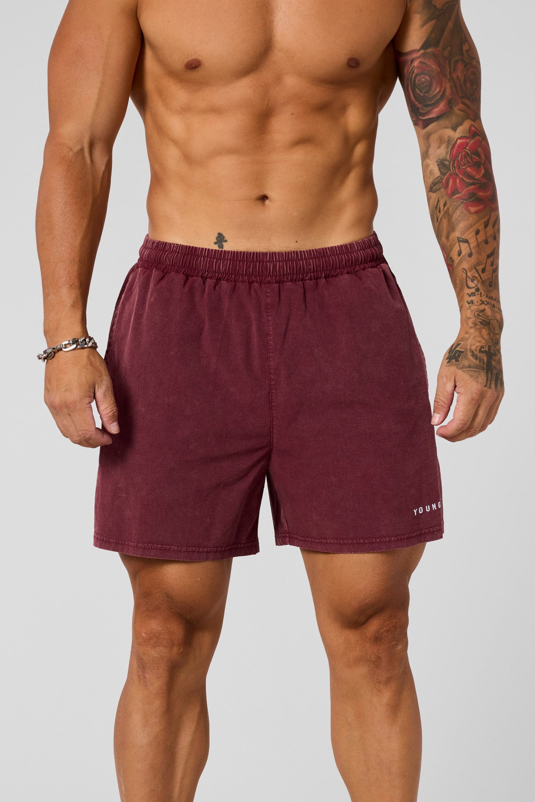 1043 - Washed Fitness Shorts - Image 5