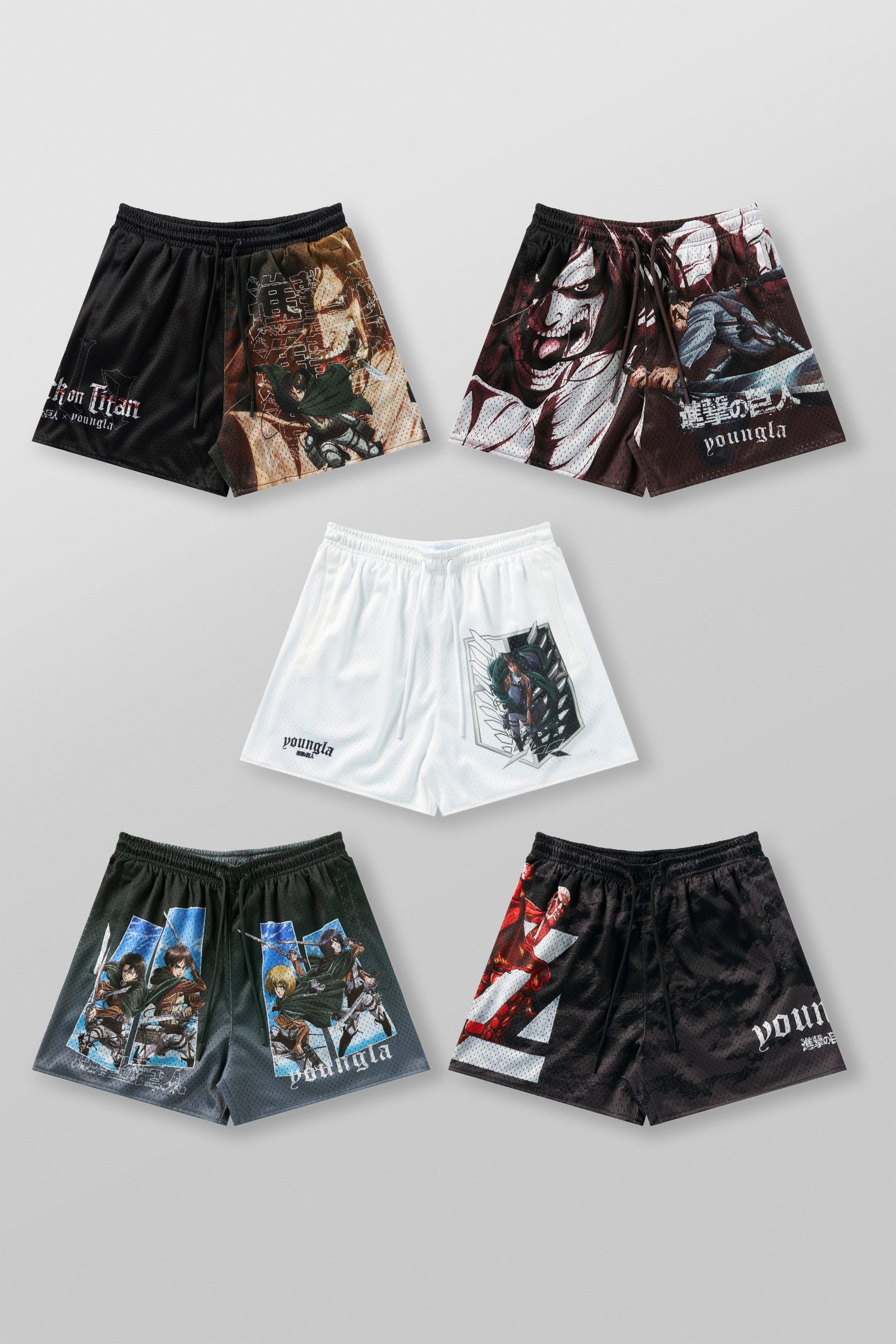 1126 - AOT漏 x YLA Mesh Shorts