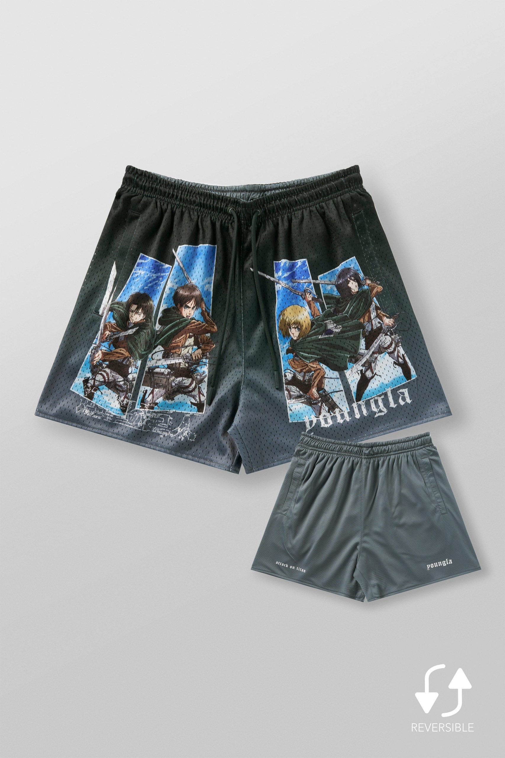 1126 - AOT漏 x YLA Mesh Shorts - Image 7