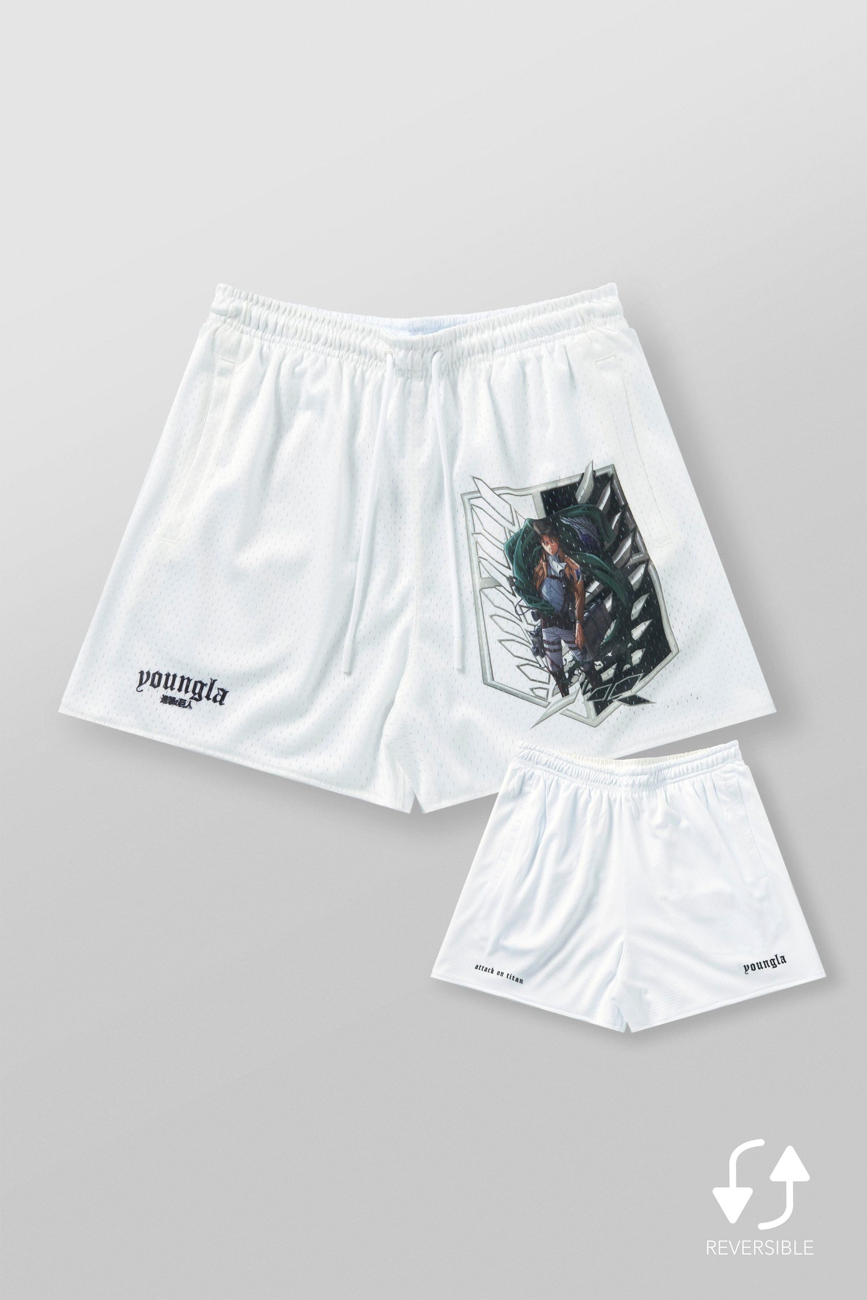 1126 - AOT漏 x YLA Mesh Shorts - Image 9