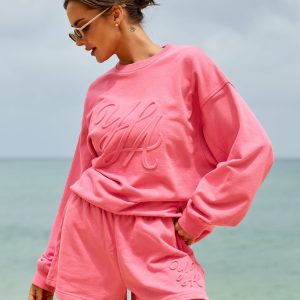 W1082 - Emblem Embossed Shorts