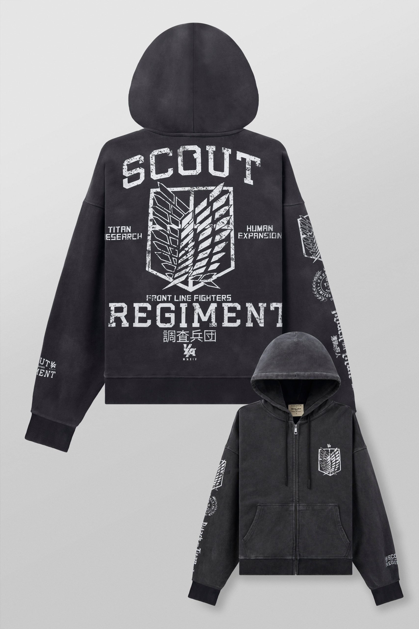 5138 - AOT漏 x YLA Zip-Up Hoodies - Image 9
