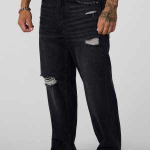 6025 - Straight Fit Ripped Jeans