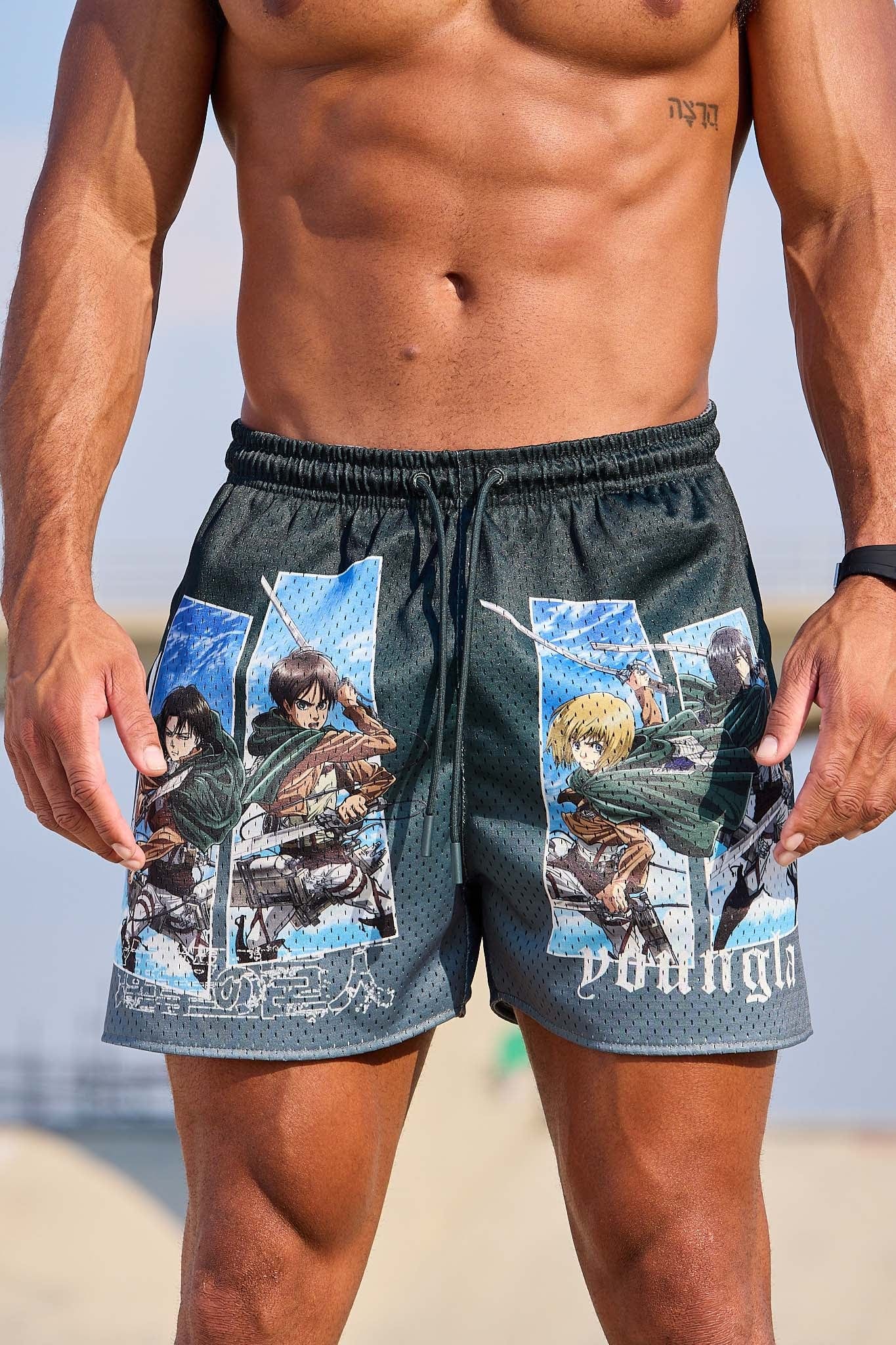 1126 - AOT漏 x YLA Mesh Shorts - Image 4