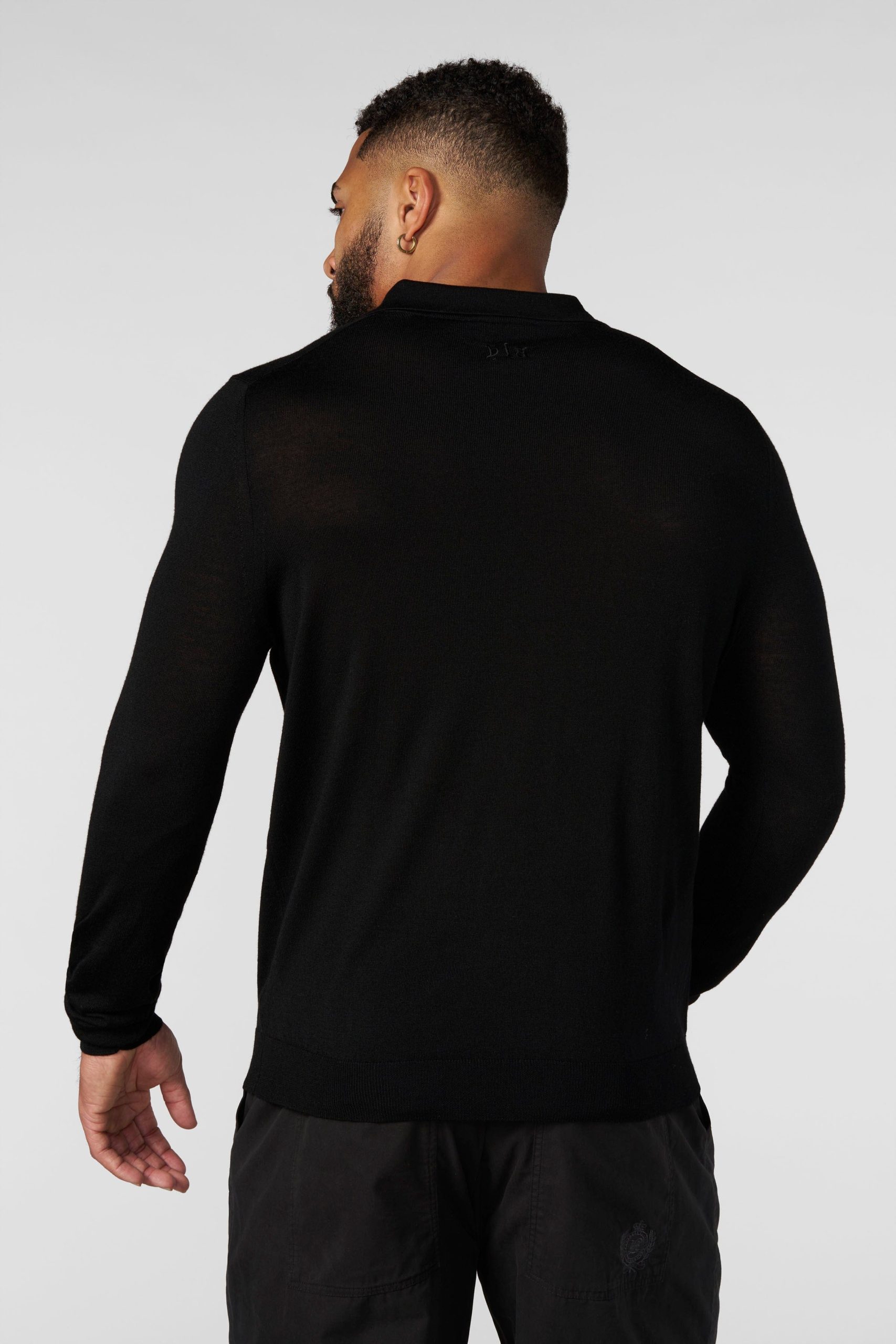 8018 - Monaco Wool Longsleeve Polo - Image 8