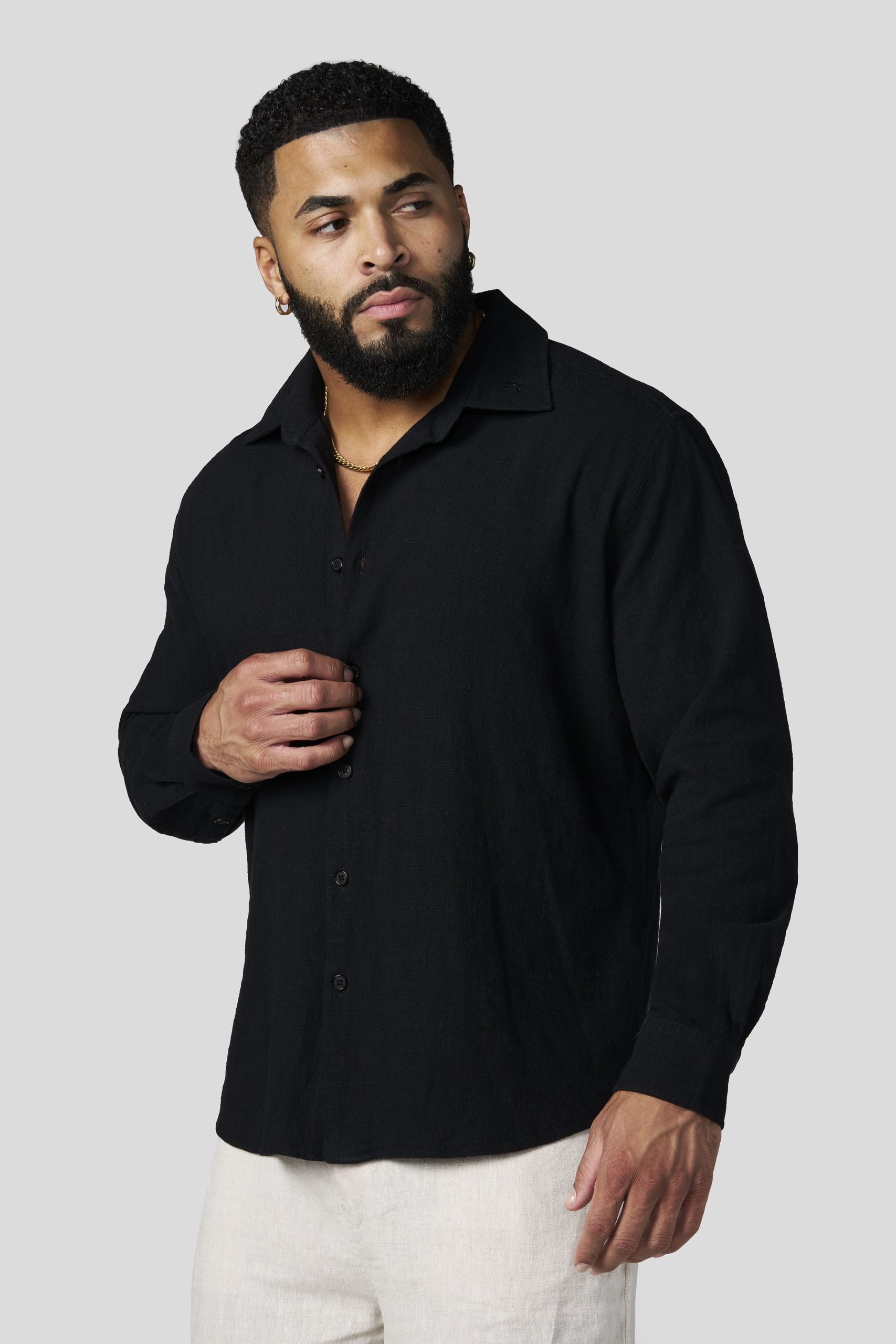 8095 - Cotton Linen Button-Ups - Image 8
