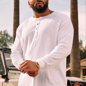 8034 - Henley Thermal Longsleeves