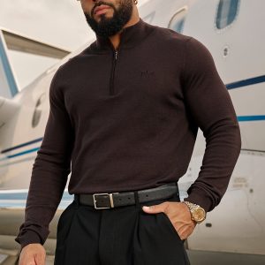 8048 - Monaco Wool Quarter-Zip Sweaters
