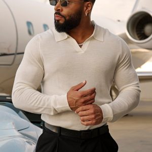 8018 - Monaco Wool Longsleeve Polo