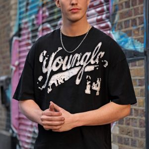 4182 - Distressed Script Tees